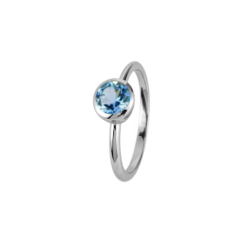 Jacques Lemans SE-R101L58 Ring Gr. 58 Sterlingsilber mit blauem Topas Damen